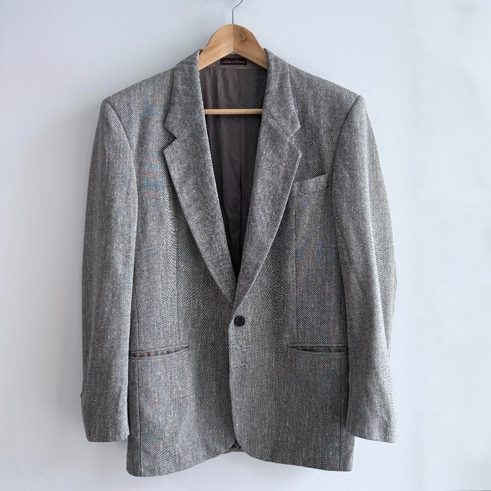 Vintage Chaps Ralph Lauren Wool Silk Blazer Made in Canada Size 38